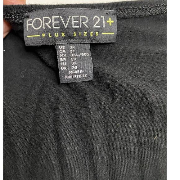 Forever 21 Sweater shirt Women's Plus Size 3X Black - Picture 3 of 5
